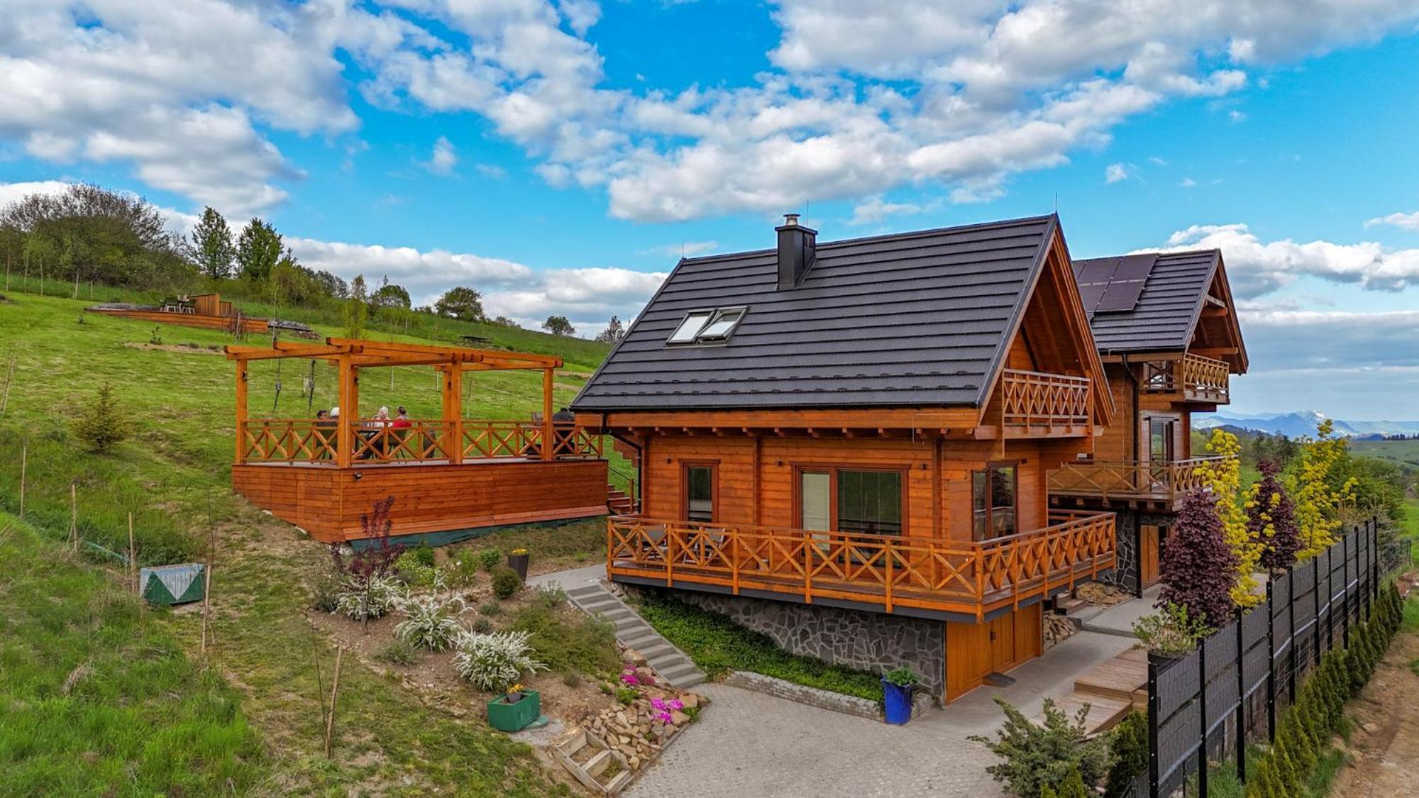 Houten Vakantiewoning "Reisnaarpolen" Royaal Ontbijt, Sauna En Hottub Czarna Góra Extérieur photo